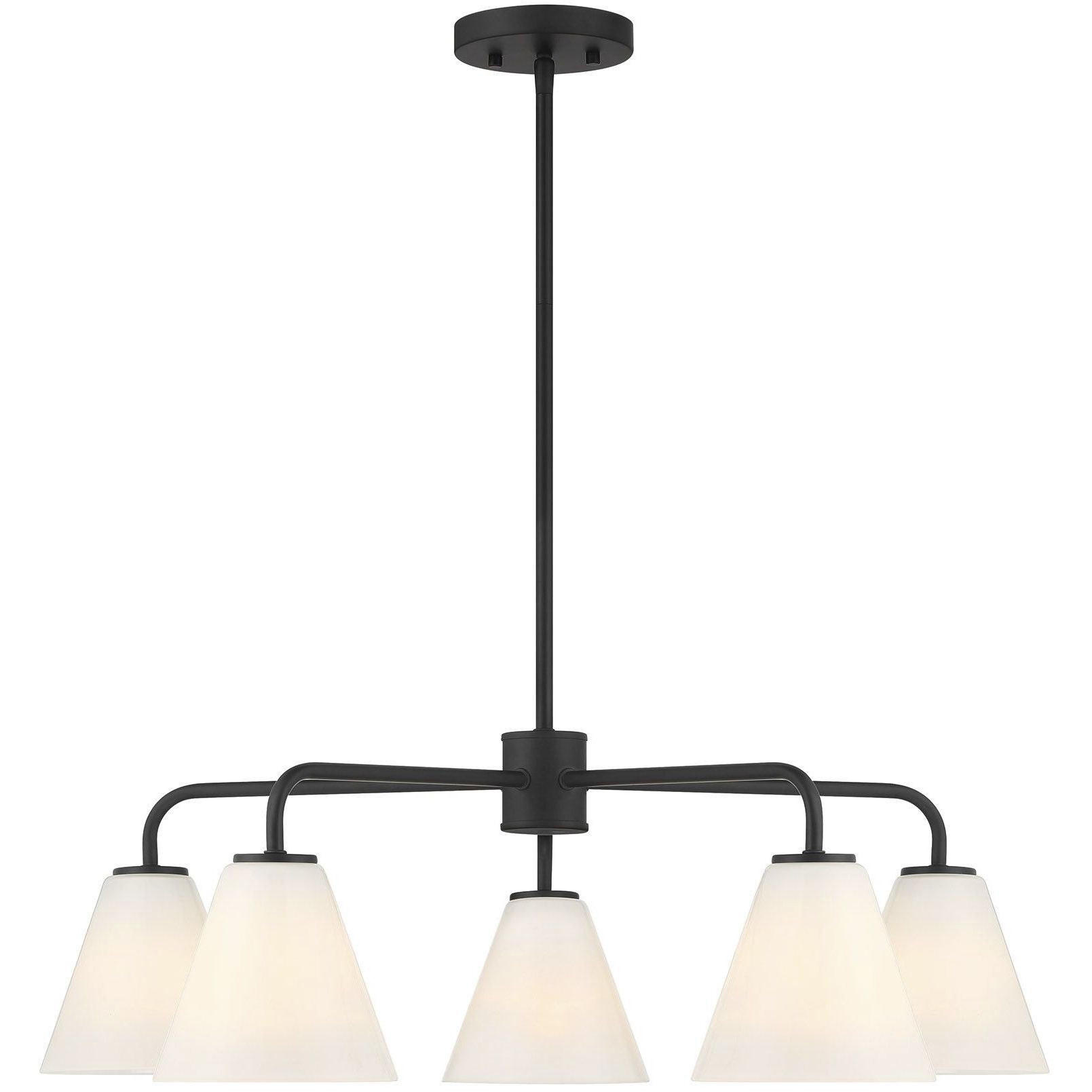 Blair 5 Light 30 inch Matte Black Chandelier Ceiling Light